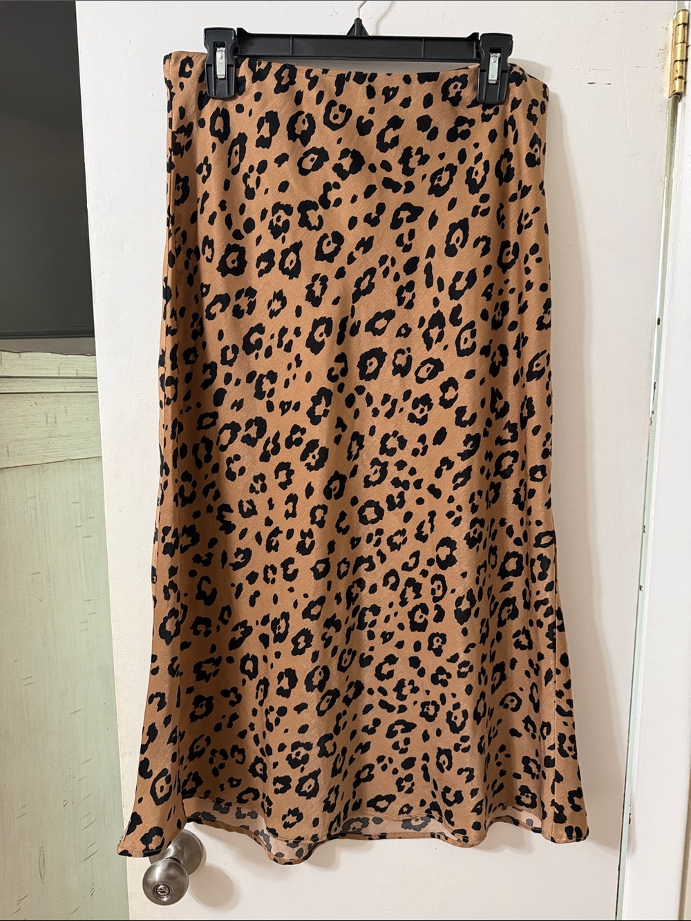 Leopard-Print Midi Skirt